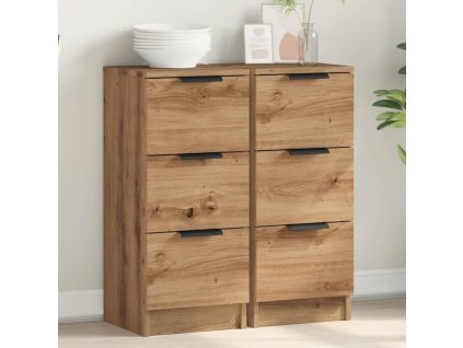 vidaXL Příborníky 2 ks dub artisan 30 x 30 x 70 cm kompozitní dřevo