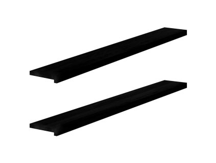 vidaXL Okenní parapety 2ks tmavě hnědé 160x20x2cm masivní dub