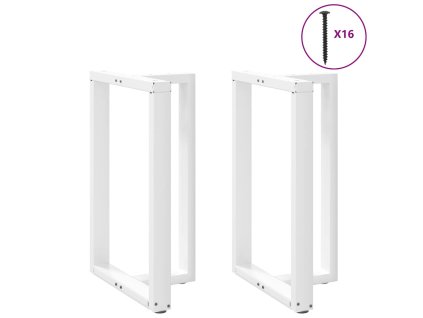 vidaXL Nohy barového stolu ve tvaru T, 2 ks, bílé, 60 x 35 x (90-91) cm, ocel