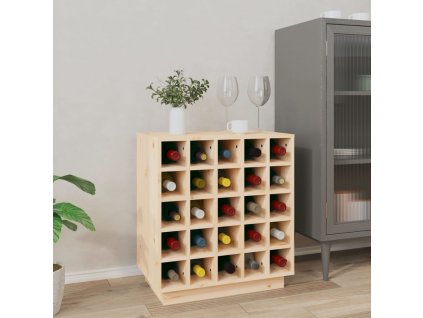 vidaXL Skříňka na víno 55,5 x 34 x 61 cm masivní borovice