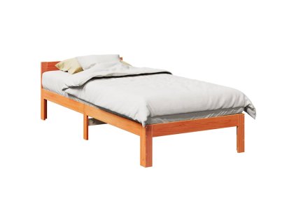 vidaXL Postel bez matrace voskově hnědá 80 x 200 cm masivní borovice