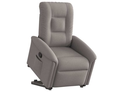 vidaXL Zvedací polohovací křeslo taupe textil