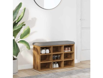 vidaXL Lavice s botníkem dub artisan 82x32x50 cm Engineered Wood