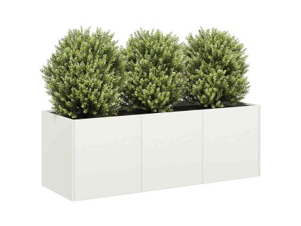 vidaXL Truhlík bílý 120x40x40 cm ocel válcovaná za studena
