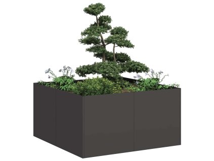 vidaXL Truhlík černý 80x80x40 cm ocel válcovaná za studena