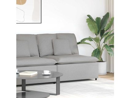 vidaXL Modulární středový modul pohovky polštáři obláčkově šedá 100 cm
