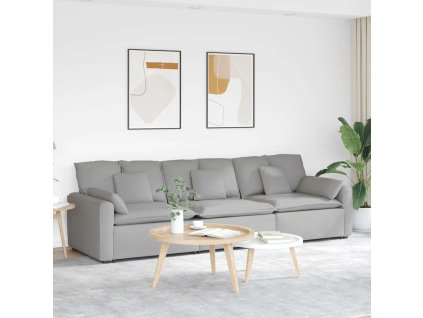 vidaXL Modulární pohovka s polštáři obláčkově šedá