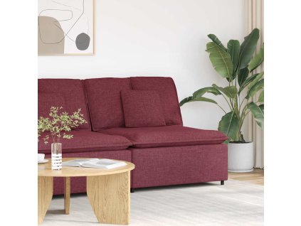 vidaXL Modulární středový modul pohovky s polštáři vínová 100 cm