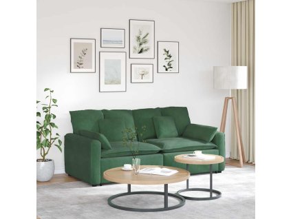 vidaXL Modulární pohovka s polštáři tmavě zelená