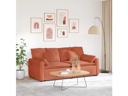 vidaXL Modulární pohovka s polštáři červená oranžová