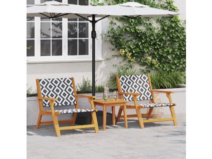 vidaXL Zahradní nábytek 2 pcs Bílá 67 x 78 x 73cm