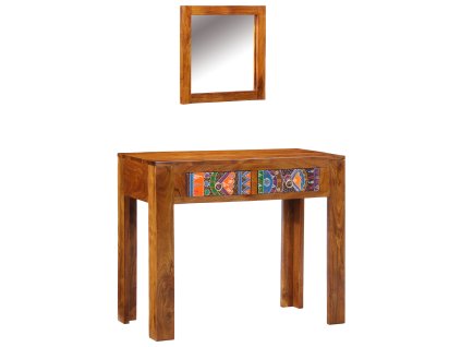 vidaXL Kosmetický stůl Hnědá 90 x 45 x 75 cm Masivní akátové dřevo