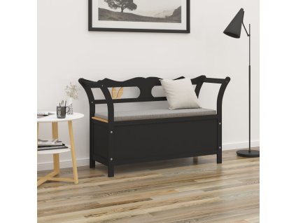 vidaXL Lavice černá 107 x 45 x 75,5 cm masivní jedlové dřevo