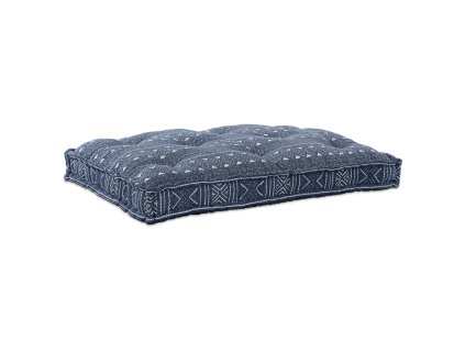 vidaXL Polštář na pohovku Indigo Potisk 120 x 80 x 12 cm textil