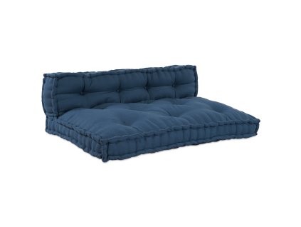 vidaXL Polstrovaný pohovkový polštář Indigo textil
