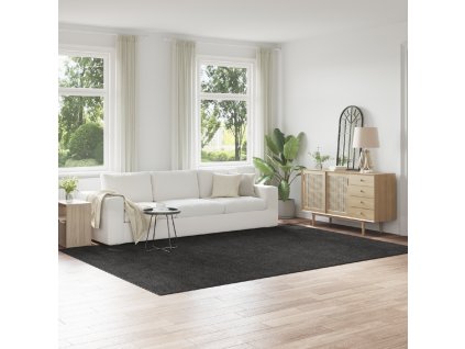 vidaXL Protiskluzový Shaggy koberec Tmavě šedá 240 x 340 cm PP
