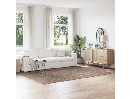 vidaXL Protiskluzový Shaggy koberec Hnědá 200 x 290 cm PP