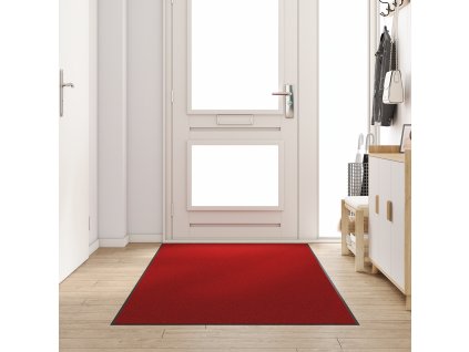 vidaXL Rohož Červená a černá 120 x 250 cm 100% polyamid