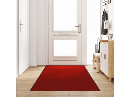 vidaXL Rohož Jiný Červená a černá 120 x 400 cm Polyamid a PVC