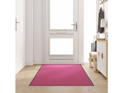 vidaXL Rohož Jiný Růžová a černá 120 x 250 cm Polyamid a PVC