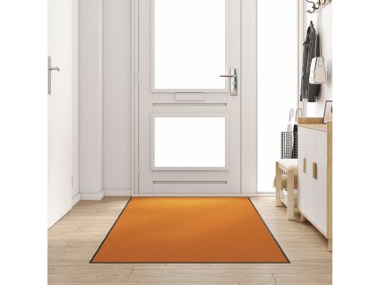 vidaXL Rohož Jiný Oranžová a Černá 120 x 250 cm Polyamid a PVC