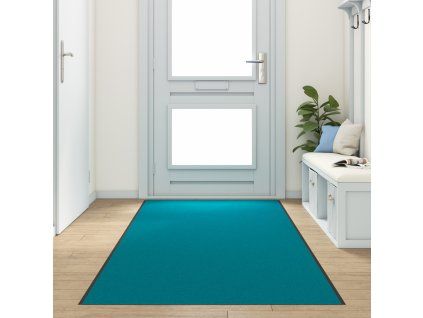 vidaXL Rohož Cyan a Černá 120 x 350 cm 100% polyamid