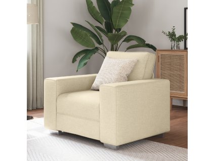 vidaXL Pohovka Krémová 100 x 77 x 82 cm textil