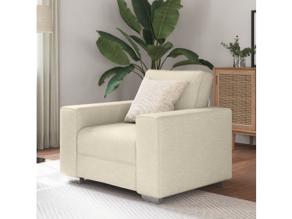 vidaXL Pohovka Béžová 100 x 77 x 82 cm Lněná směs