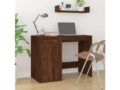 vidaXL Psací stůl hnědý dub 100 x 49 x 75 cm kompozitní dřevo