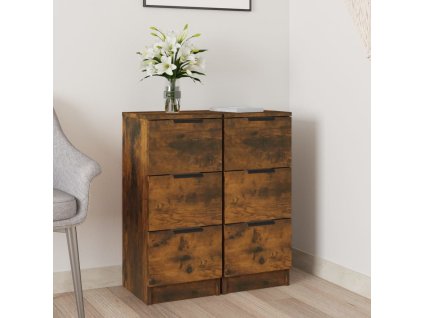 vidaXL Příborníky 2 ks kouřový dub 30 x 30 x 70 cm kompozitní dřevo