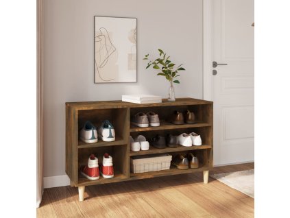 vidaXL Botník kouřový dub 102x36x60 cm kompozitní dřevo