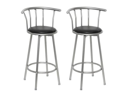 vidaXL Barové stoličky 2 ks černé umělá kůže