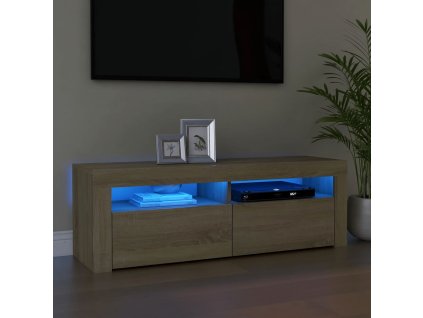 vidaXL TV skříňka s LED osvětlením dub sonoma 120 x 35 x 40 cm