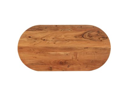 vidaXL Stolní deska 100 x 50 x 2,5 cm oválná masivní akáciové dřevo