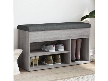 vidaXL Lavice s botníkem šedá sonoma 82x32x45,5 cm kompozitní dřevo