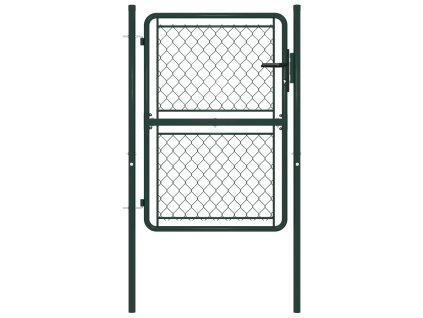 vidaXL Zahradní branka ocelová 100 x 125 cm zelená