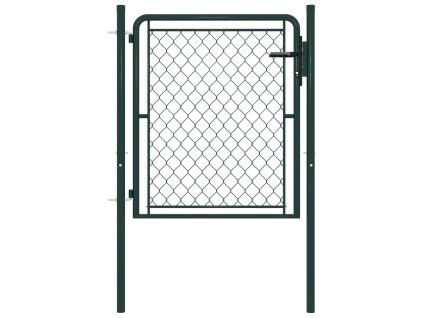 vidaXL Zahradní branka ocelová 100 x 75 cm zelená