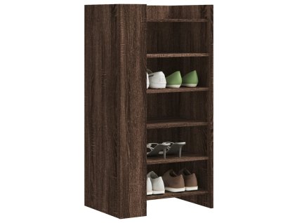 vidaXL Botník hnědý dub 52 x 37,5 x 100 cm kompozitní dřevo