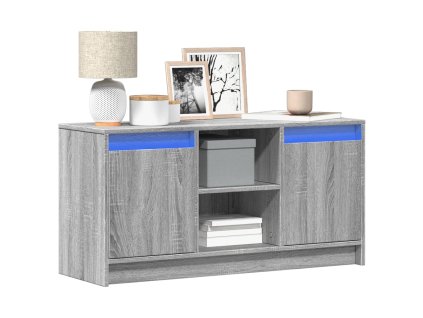 vidaXL TV skříňka s LED šedá sonoma 100 x 34 x 50 cm kompozitní dřevo