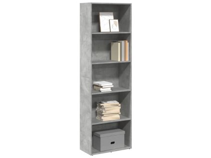 vidaXL Knihovna betonově šedá 60 x 30 x 189 cm kompozitní dřevo