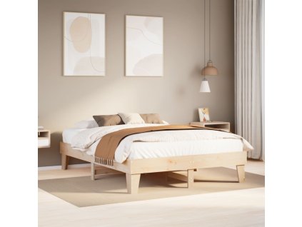 vidaXL Postel bez matrace 140 x 190 cm masivní borovice