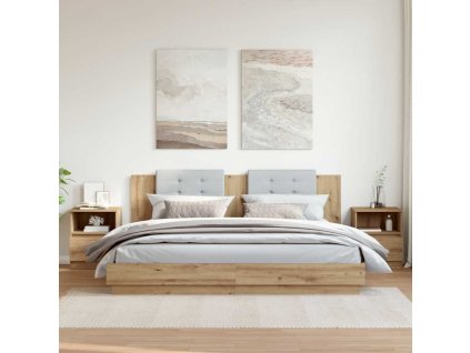 vidaXL Noční stolky 2 ks dub artisan 40 x 40 x 50 cm kompozitní dřevo