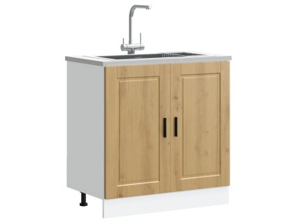 vidaXL Skříňka pod umyvadlo "Porto" dub artisan 80x46x81,5 cm kompozit