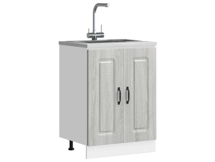 vidaXL Skříňka pod umyvadlo "Kalmar" šedý sonoma 60x46x81,5cm kompozit