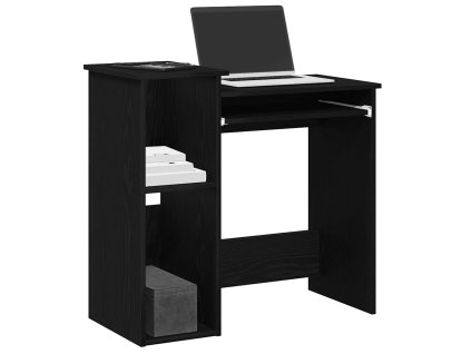 vidaXL Psací stůl s policemi bílý 84x40x78 cm kompozitní dřevo