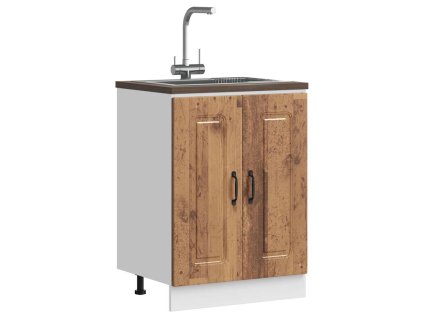 vidaXL Skříňka pod umyvadlo "Kalmar" staré dřevo 60x46x81,5cm kompozit