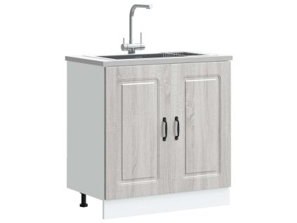 vidaXL Skříňka pod umyvadlo "Kalmar" šedý sonoma 80x46x81,5cm kompozit