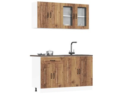 vidaXL 4dílná sada kuchyňských skříněk "Kalmar" staré dřeva kompozit