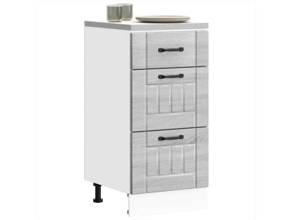 vidaXL Kuchyňská spodní skříňka "Lucca" šedý sonoma kompozitní dřevo