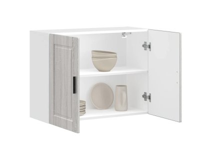 vidaXL Kuchyňská nástěnná skříňka "Porto" šedý sonoma kompozitní